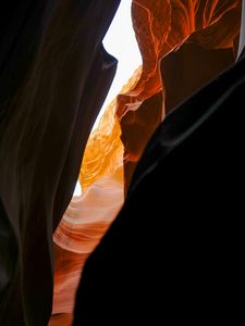 Preview wallpaper gorge, cave, rocks, stone, sandy