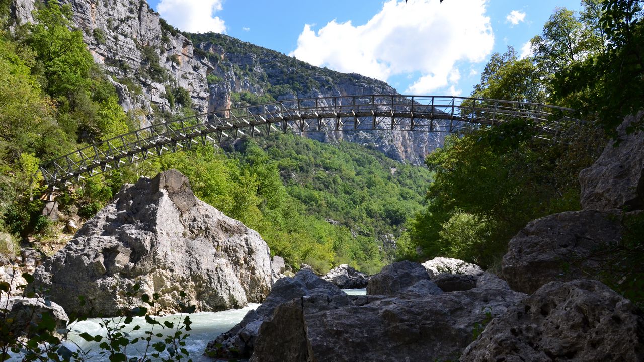 Wallpaper gorges du verdon, france, provence, bridge