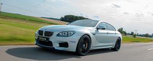Preview wallpaper g-power, bmw, m6, speed, movement, side view