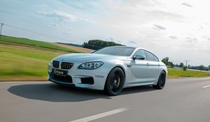 Preview wallpaper g-power, bmw, m6, speed, movement, side view