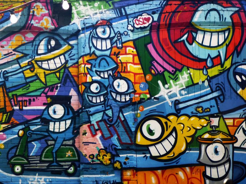 Download wallpaper 800x600 graffiti, art, bright, wall pocket pc, pda hd  background