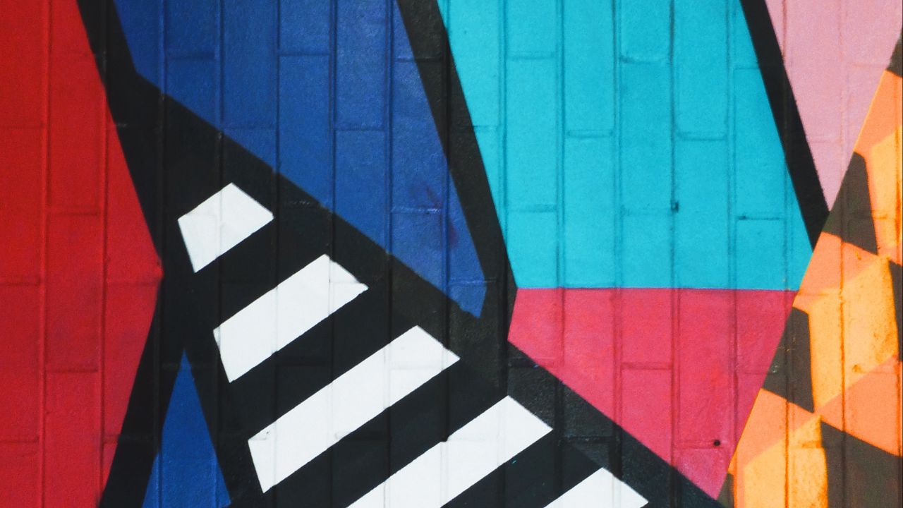 Wallpaper graffiti, art, stripes, colorful