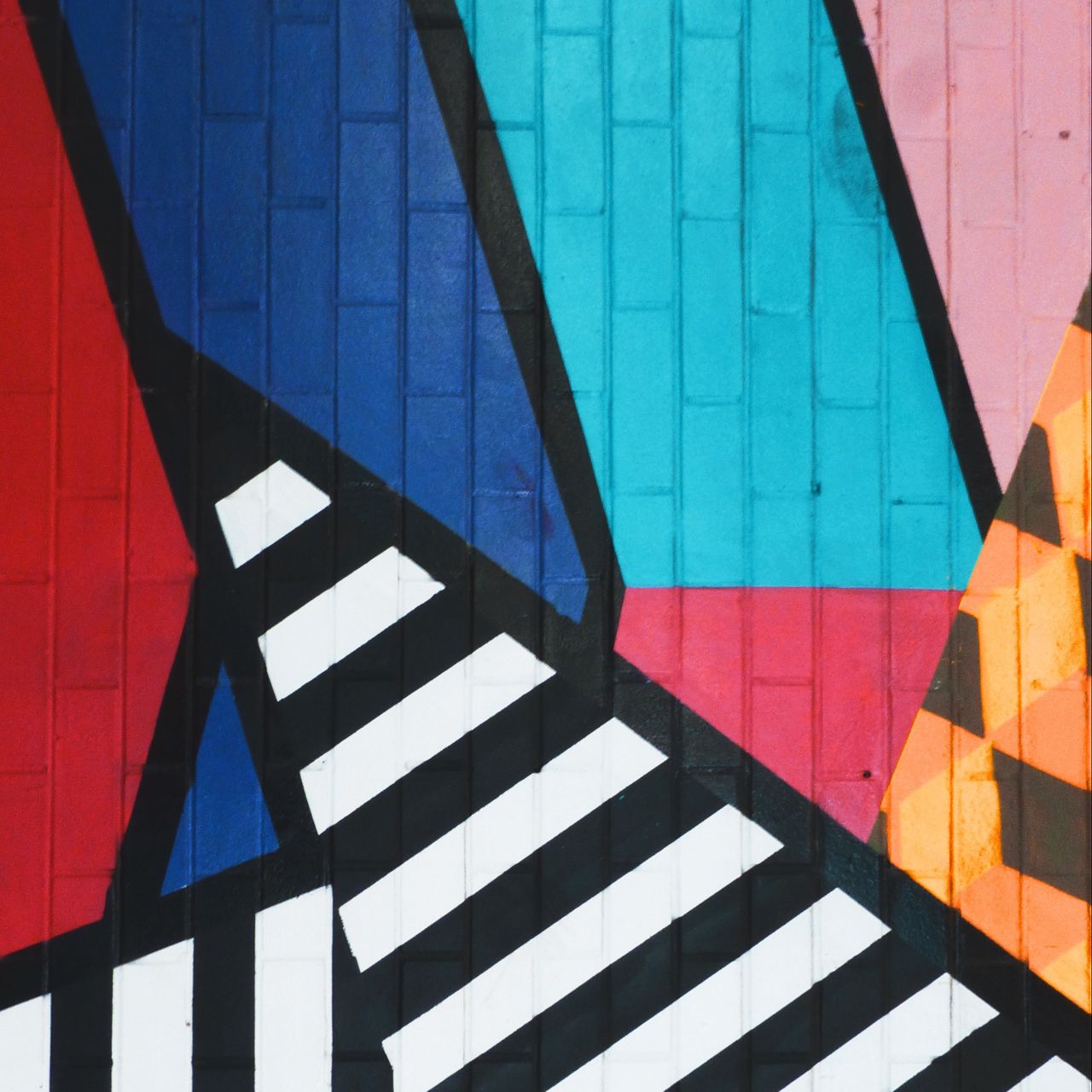 1280x1280 Wallpaper graffiti, art, stripes, colorful