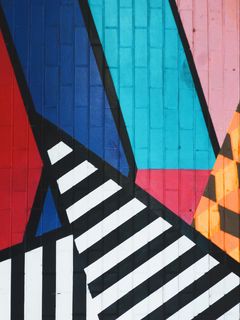 240x320 Wallpaper graffiti, art, stripes, colorful