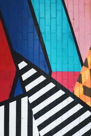 320x480 Wallpaper graffiti, art, stripes, colorful