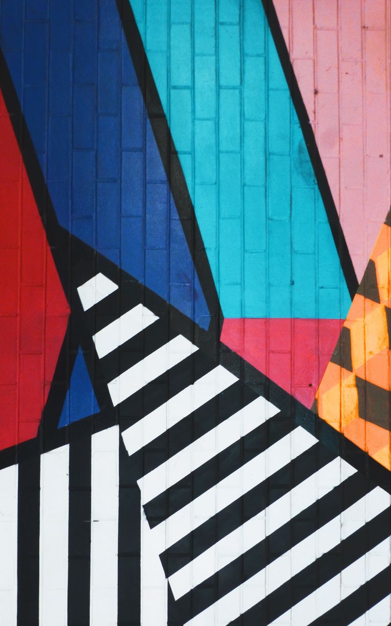 800x1280 Wallpaper graffiti, art, stripes, colorful
