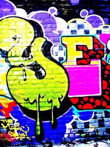 Preview wallpaper graffiti, bright colors, multicolors