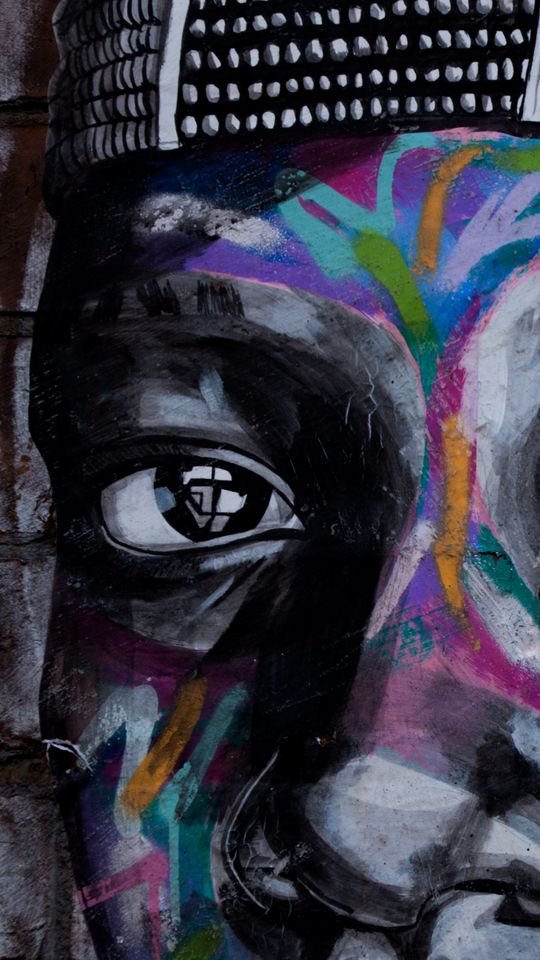 540x960 Wallpaper graffiti, eyes, art, street art