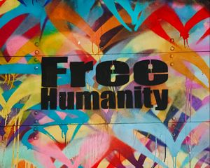 Preview wallpaper graffiti, freedom, humanity, colorful, wall