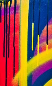 Preview wallpaper graffiti, paint, drips, colorful, bright, abstraction