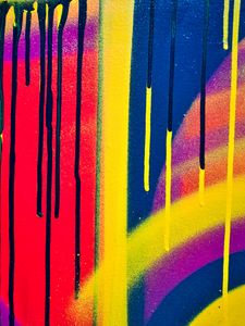 Preview wallpaper graffiti, paint, drips, colorful, bright, abstraction