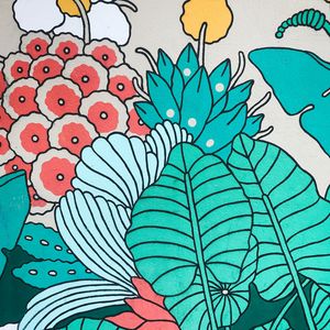 Preview wallpaper graffiti, pattern, plants, art