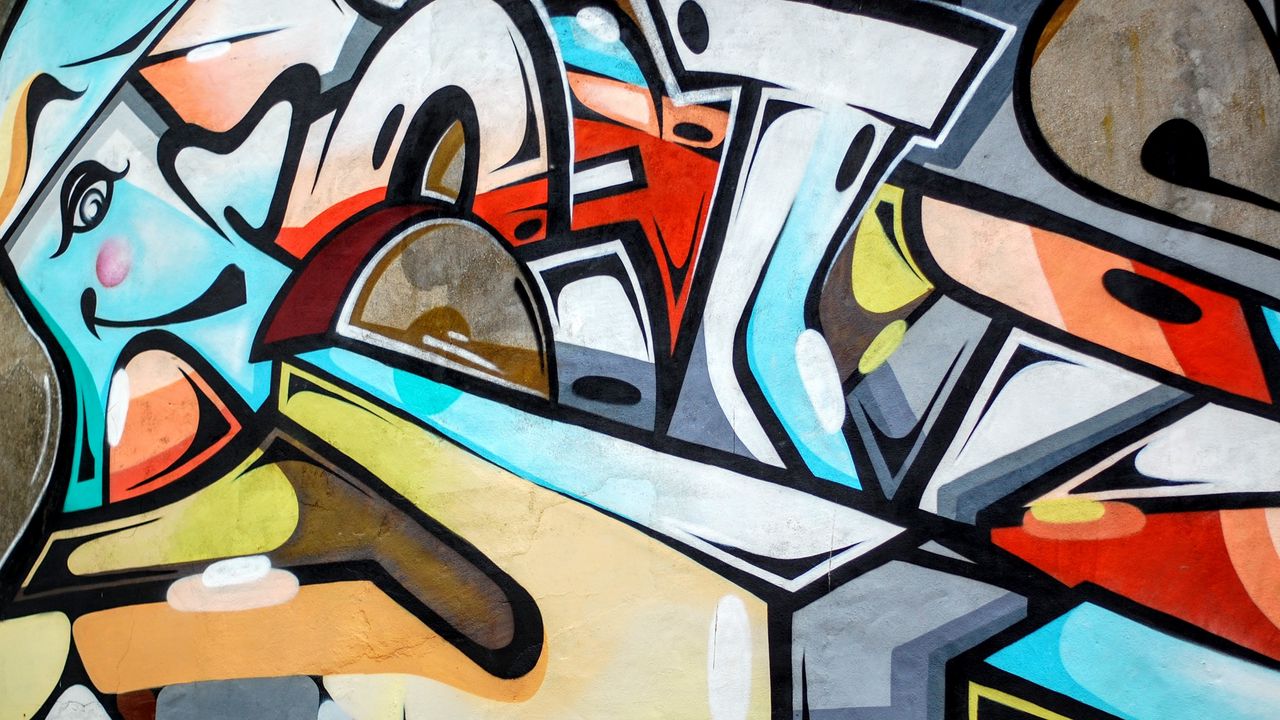 Wallpaper graffiti, wall, art, street art, colorful