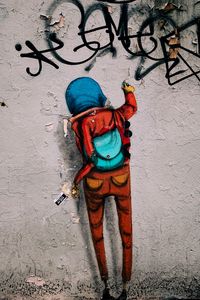 Preview wallpaper graffiti, wall, street art, art