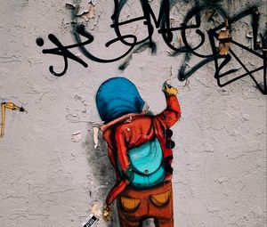Preview wallpaper graffiti, wall, street art, art
