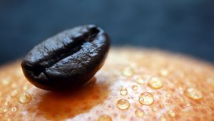 Preview wallpaper grain, coffee, surface, drops