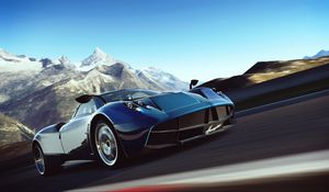 Preview wallpaper gran turismo-6, driving simulator, speed, art, pagani huayra