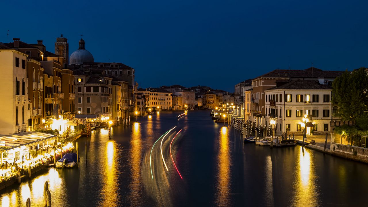 Wallpaper grand canal, venice, italy, canal, freezelight, night