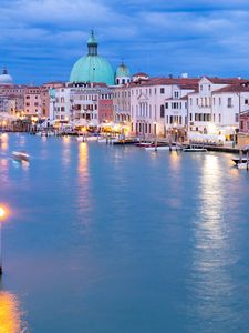 Preview wallpaper grand canal, venice, italy, canal, dome, buildings