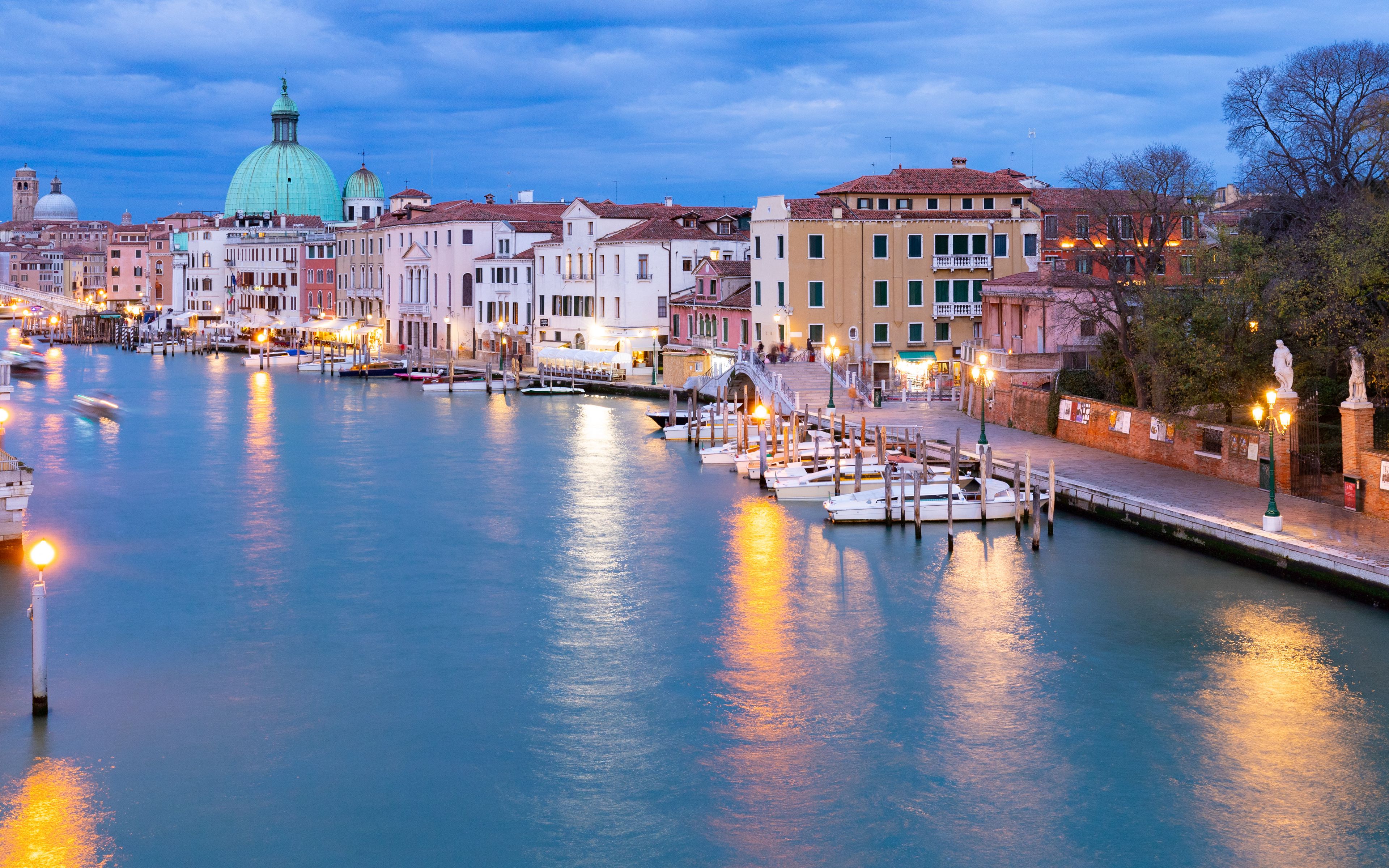 Download wallpaper 3840x2400 grand canal, venice, italy, canal, dome ...