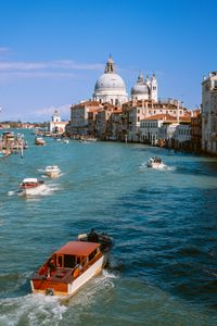 Preview wallpaper grand canal, venice italy, canal, boats, buildings
