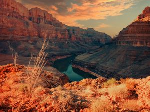 Preview wallpaper grand canyon, canyon, relief, nature, landscape, river