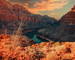 Preview wallpaper grand canyon, canyon, relief, nature, landscape, river