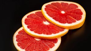 Preview wallpaper grapefruit, fruit, citrus, slices, red