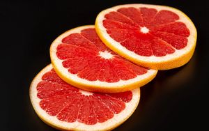 Preview wallpaper grapefruit, fruit, citrus, slices, red