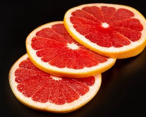 Preview wallpaper grapefruit, fruit, citrus, slices, red