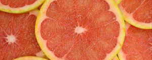 Preview wallpaper grapefruit, fruit, slices, red