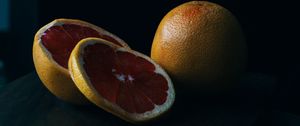 Preview wallpaper grapefruit, fruit, slicing