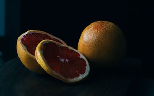 Preview wallpaper grapefruit, fruit, slicing