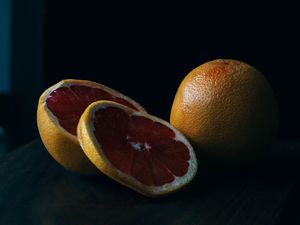 Preview wallpaper grapefruit, fruit, slicing