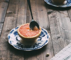 Preview wallpaper grapefruit, fruit, spoon, dessert