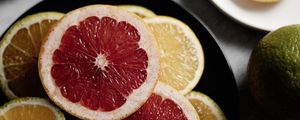 Preview wallpaper grapefruit, orange, lemon, fruit, slices