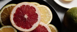 Preview wallpaper grapefruit, orange, lemon, fruit, slices