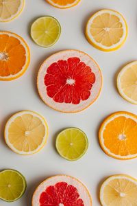 Preview wallpaper grapefruit, orange, lemon, lime, fruit, slices