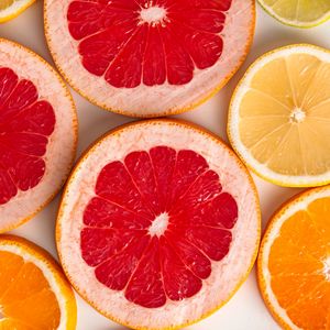 Preview wallpaper grapefruit, orange, lemon, citrus, fruits, slices
