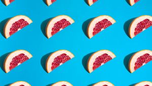 Preview wallpaper grapefruit, slices, fruit, pattern