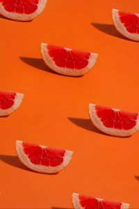 Preview wallpaper grapefruit, slices, pattern, orange