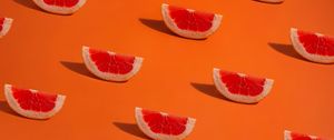 Preview wallpaper grapefruit, slices, pattern, orange