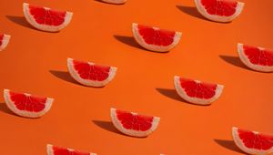 Preview wallpaper grapefruit, slices, pattern, orange