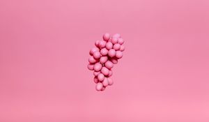 Preview wallpaper grapes, bunch, pink, paint, minimalism