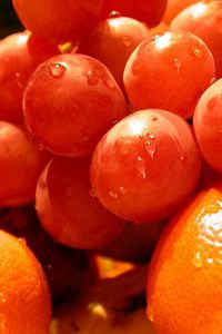 Preview wallpaper grapes, oranges, fruit