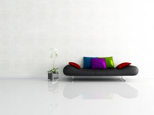 Preview wallpaper graphics, interior, sofa, cushion, minimalism