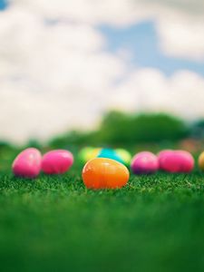 Preview wallpaper grass, beads, colorful, bright