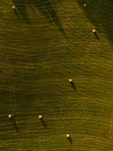 Preview wallpaper grass, field, aerial view