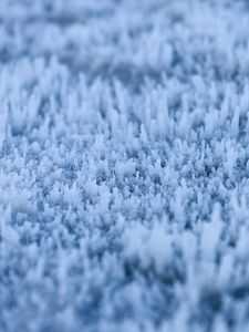 Preview wallpaper grass, frost, macro, blur