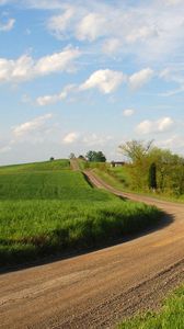 Preview wallpaper grass, trees, walking paths, rotation